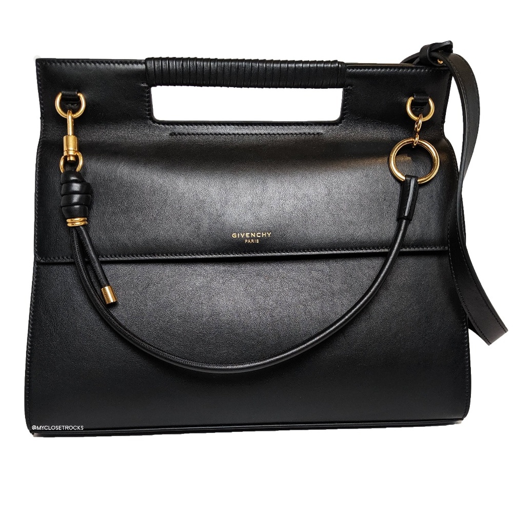 SOLD Givenchy Black Large Whip Lathe Bag - Picture 1 of 7